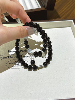 ▫️▪️ Obsidian plaster bracelet
