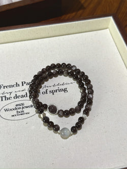 ▫️▪️ Silver lime moonlight multi-circle bracelet