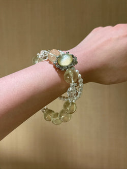 ▫️▪️ Citrine yellow lepidolite magic box bracelet
