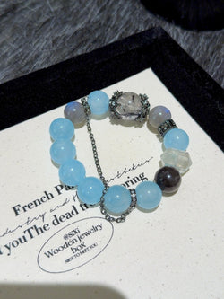 ▫️▪️ Blue chalcedony multi-treasure bracelet