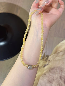 ▫️▪️ Blonde crystal gray moonlight bracelet