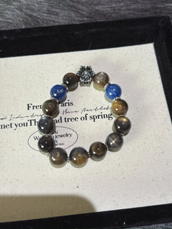 ▫️▪️ Black gold backbone kyanite bracelet