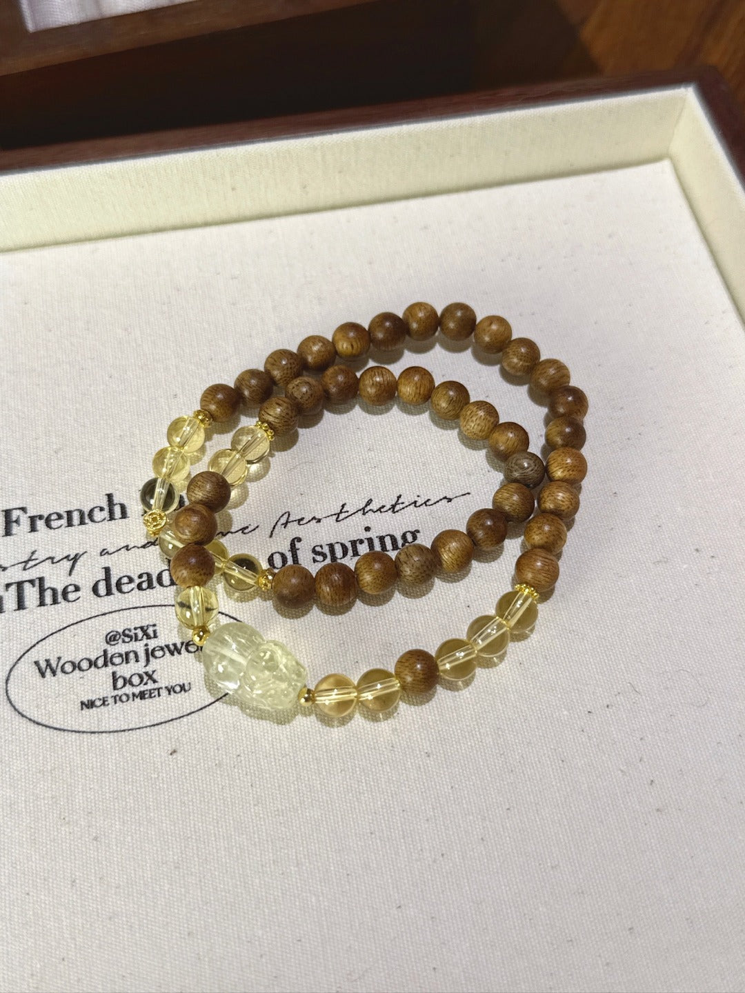 ▫️▪️ Citrine agarwood pixiu bracelet