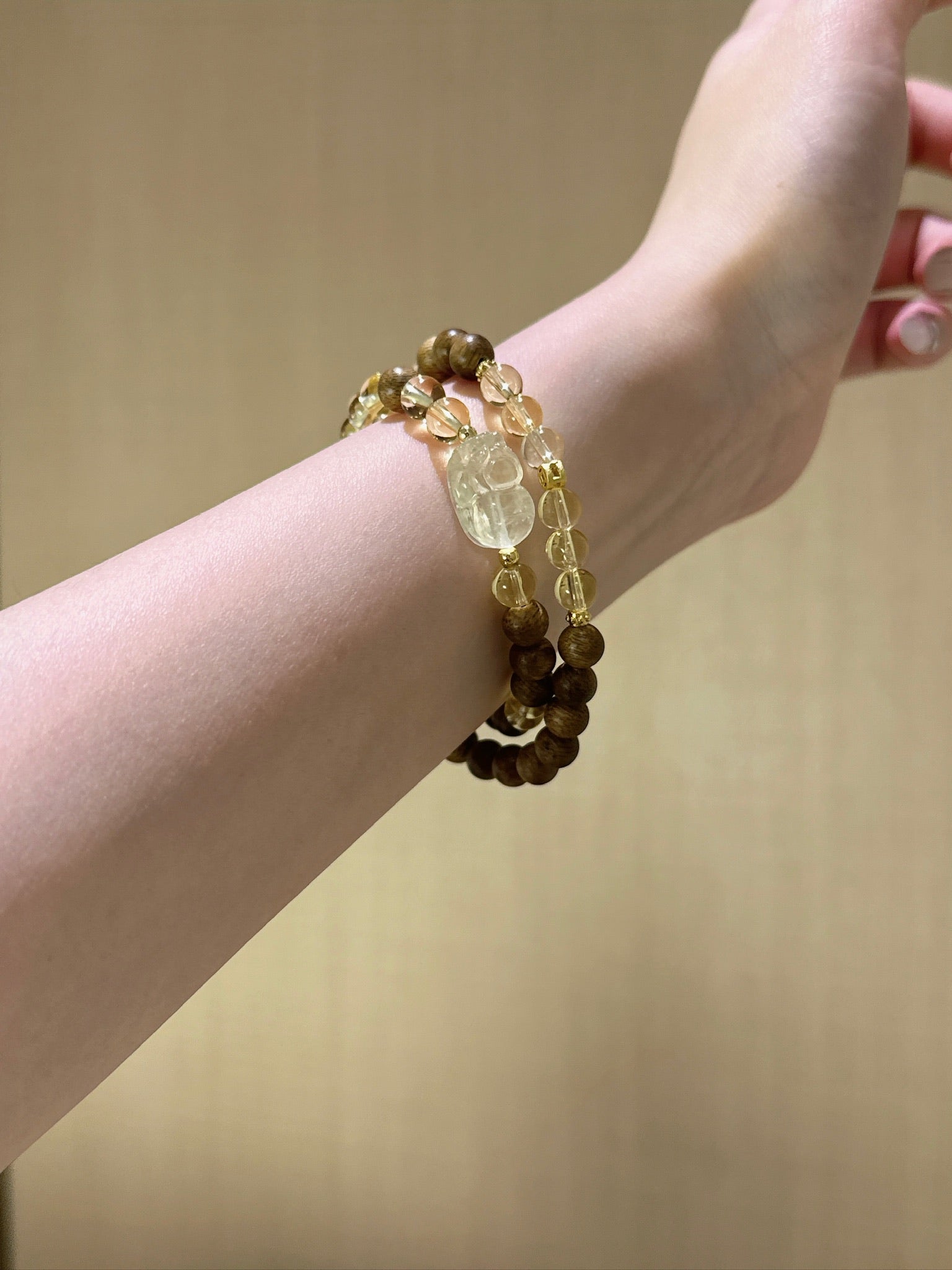 ▫️▪️ Citrine agarwood pixiu bracelet