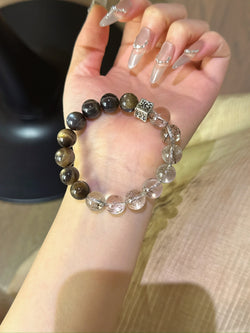 ▫️▪️ Gold backbone black gold super bracelet