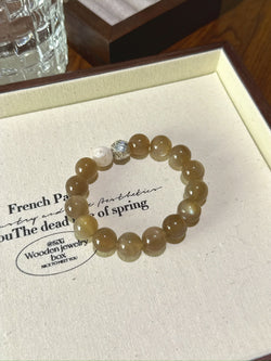 ▫️▪️ Milk tea moonlight snowflake ghost bracelet