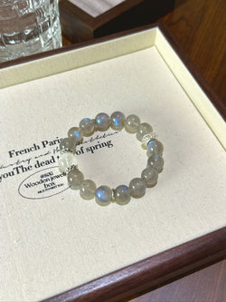 ▫️▪️ Grey moonlight white ghost bracelet