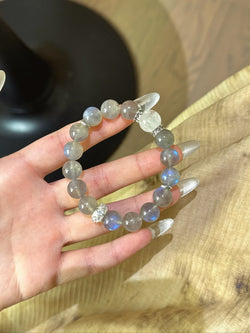 ▫️▪️ Grey moonlight white ghost bracelet