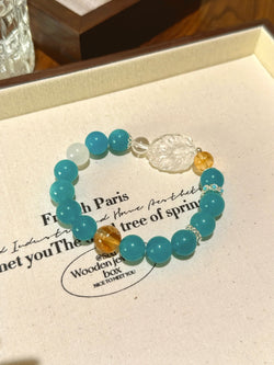 ▫️▪️ Tianhe stone white crystal nine-tailed fox bracelet
