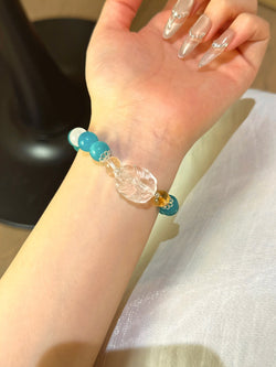 ▫️▪️ Tianhe stone white crystal nine-tailed fox bracelet