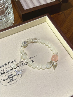 ▫️▪️ Blue moonlight pink quartz bracelet