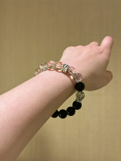 ▫️▪️ Black gold super gold obsidian bracelet