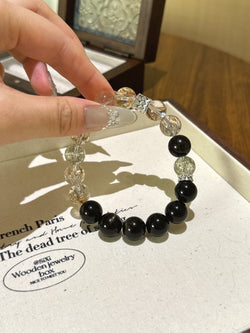 ▫️▪️ Black gold super gold obsidian bracelet