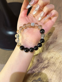 ▫️▪️ Black gold super gold obsidian bracelet