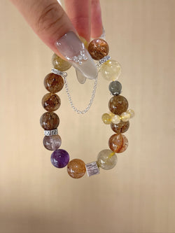 ▫️▪️ Purple Ghost Black Gold Super Blonde Crystal Gray Moonlight Bracelet