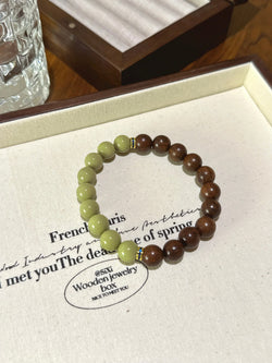 ▫️▪️ Alxa agate sandalwood bracelet
