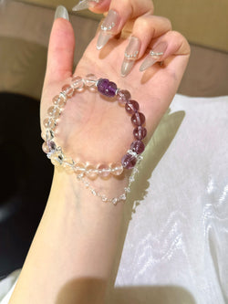 ▫️▪️ Amethyst white crystal Pixiu bracelet