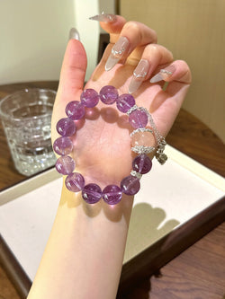 ▫️▪️ Amethyst pink crystal bracelet