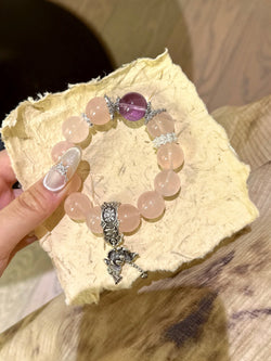 ▫️▪️ Pink crystal amethyst bracelet