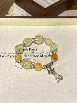 ▫️▪️ Citrine yellow gum flower bracelet