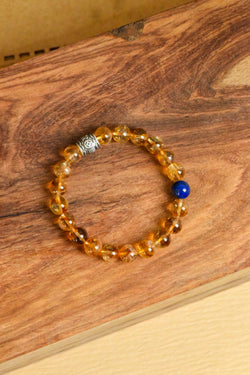 ▫️▪️ Yellow Ace Lapis Lazuli Bracelet (Men)