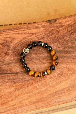 ▫️▪️ Tea crystal yellow tiger eye bracelet (men)