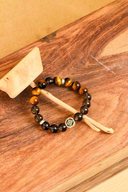 ▫️▪️ Tea crystal yellow tiger eye bracelet (men)