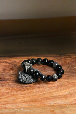 ▫️▪️ Silver Lime Moonlight Bracelet (Men)