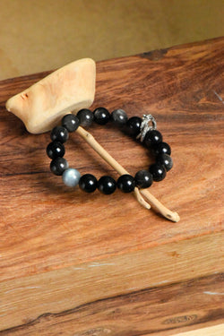 ▫️▪️ Silver Lime Moonlight Bracelet (Men)