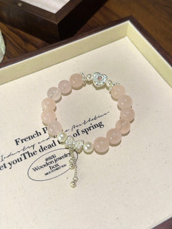 ▫️▪️ Pink crystal bead bracelet