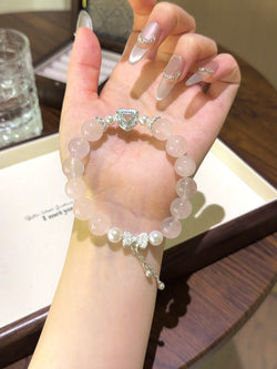 ▫️▪️ Pink crystal bead bracelet