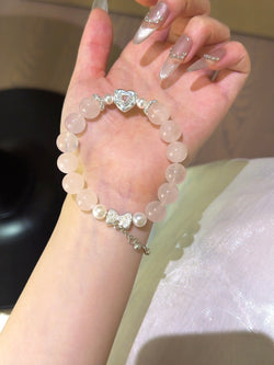 ▫️▪️ Pink crystal bead bracelet