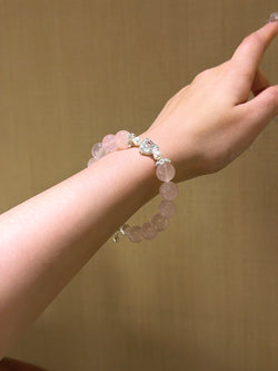 ▫️▪️ Pink crystal bead bracelet
