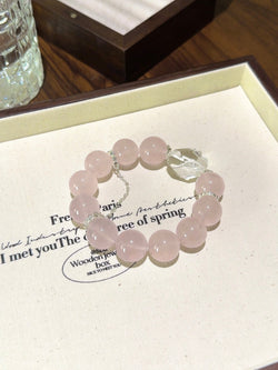 ▫️▪️ Pink crystal white crystal conformal bracelet