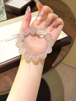 ▫️▪️ Pink crystal white crystal conformal bracelet