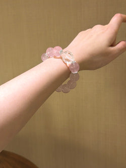 ▫️▪️ Pink crystal white crystal conformal bracelet
