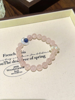 ▫️▪️ Pink crystal lapis lazuli bracelet