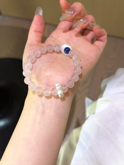 ▫️▪️ Pink crystal lapis lazuli bracelet