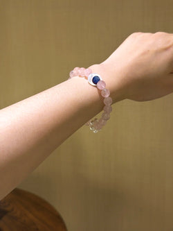 ▫️▪️ Pink crystal lapis lazuli bracelet