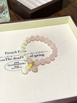 ▫️▪️ Pink crystal blue moonlight bracelet