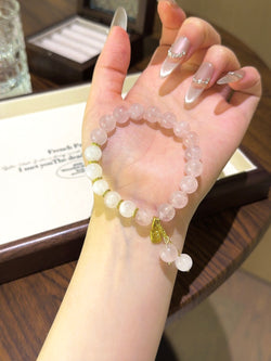 ▫️▪️ Pink crystal blue moonlight bracelet