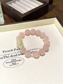 ▫️▪️ Pink crystal citrine bracelet