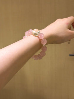 ▫️▪️ Pink crystal citrine bracelet