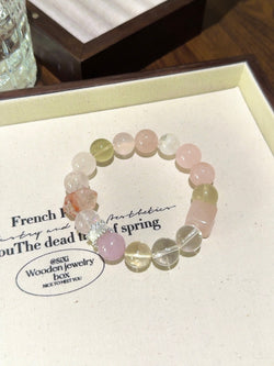 ▫️▪️ Pink crystal multi-treasure double-pointed bracelet