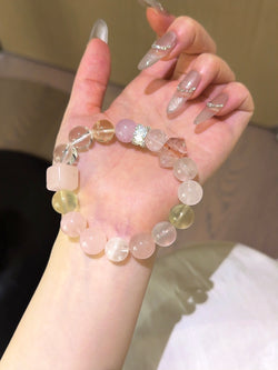 ▫️▪️ Pink crystal multi-treasure double-pointed bracelet