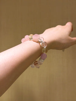 ▫️▪️ Pink crystal multi-treasure double-pointed bracelet