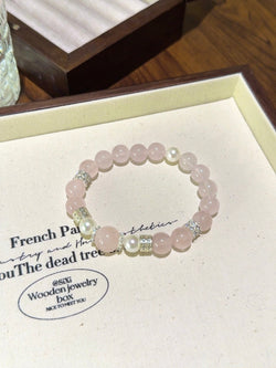 ▫️▪️ Pink crystal bead bracelet