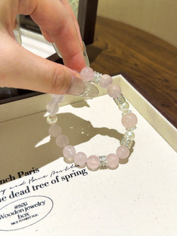 ▫️▪️ Pink crystal bead bracelet