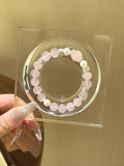 ▫️▪️ Pink crystal bead bracelet