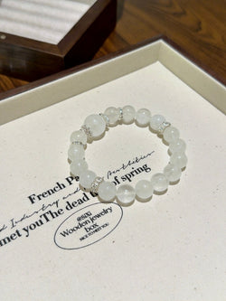 ▫️▪️ Blue moonlight white ghost bracelet